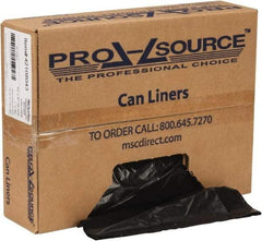 PRO-SOURCE - 1.1 mil Thick, Heavy-Duty Trash Bags - Hexene Resins, Roll Dispenser, 43" Wide x 47" High, Black - USA Tool & Supply