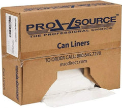 PRO-SOURCE - 1.1 mil Thick, Heavy-Duty Trash Bags - Hexene Resins, Roll Dispenser, 40" Wide x 46" High, White - USA Tool & Supply