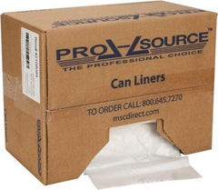 PRO-SOURCE - 1.1 mil Thick, Heavy-Duty Trash Bags - Hexene Resins, Roll Dispenser, 33" Wide x 39" High, Clear - USA Tool & Supply