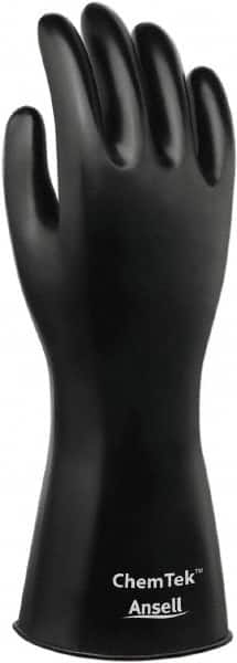Ansell - Size M (8), 12" Long, 8 mil Thick, Viton Chemical Resistant Gloves - USA Tool & Supply