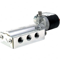 Parker - 120/60 - 110/50 VAC 1/4" NPT Port Aluminum 5-Way, 2 Position Solenoid Valve - USA Tool & Supply