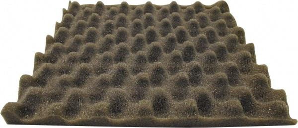 Singer Safety - 27" Long x 54" Wide, Polyester Polyurethane Convoluted Foam - Dept of Transportation MVSS #302, Underwriters Laboratories UL94 #HF-1 Specification, Charcoal Gray - USA Tool & Supply