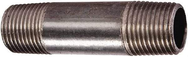 Value Collection - Schedule 80, 1/2" Diam x 11" Long Black Pipe Nipple - Seamless - USA Tool & Supply