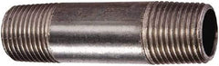 Value Collection - Schedule 80, 3" Diam x 4" Long Black Pipe Nipple - Seamless - USA Tool & Supply