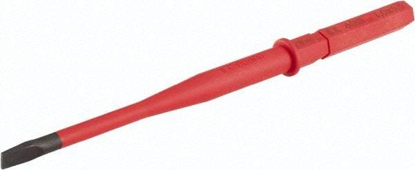 Wera - 7/32" x 0.039" Blade, 9mm Drive Slotted Screwdriver Bit - 6-1/4" OAL - USA Tool & Supply