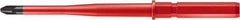 Wera - #1, Insulated Phillips 1,000 Volt Insulated Screwdriver Bit - 3/8" Drive, 6-1/4" OAL - USA Tool & Supply