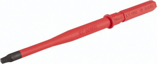 Wera - 9mm Drive #2 Point Insulated Square Bit - USA Tool & Supply