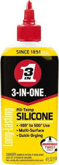 3-IN-ONE - 4 oz Bottle Silicone Penetrant/Lubricant - Brown, 500°F Max - USA Tool & Supply