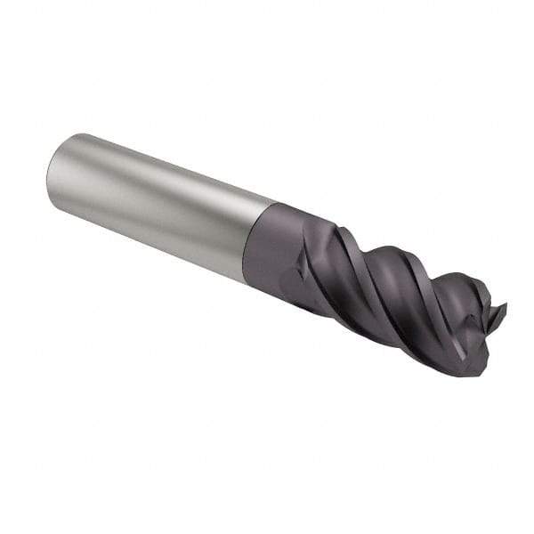 M.A. Ford - 1/2", 4 Flute, Single End, Solid Carbide, 0.09" Corner Radius End Mill - 3" OAL, 35/38° Helix, Right Hand Flute, 1-1/4" LOC, Right Hand Cut - USA Tool & Supply