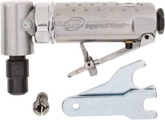 Ingersoll-Rand - 1/4" Collet, Angle Handle, Angle Air Die Grinder - 21,000 RPM, Front Exhaust, 24 CFM, 0.25 hp, 1/4" Inlet - USA Tool & Supply