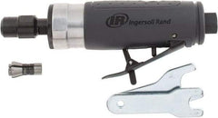 Ingersoll-Rand - 1/4" Collet, Straight Handle, Straight Air Die Grinder - 25,000 RPM, Rear Exhaust, 28 CFM, 0.33 hp, 1/4" Inlet - USA Tool & Supply