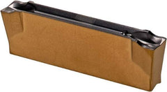 Iscar - DGN JT IC808 Grade, 0.122" Cutting Width, Carbide Cutoff Insert - 0° Neutral Lead Angle, 0.008" Cnr Rad, TiAlN Coated, Double End - USA Tool & Supply