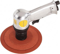 Value Collection - 16,000 OPM, 4 CFM Air Consumption, 90 psi Air Pressure, Palm Air Orbital Sander - Round Pad, 1/4 NPT Inlet - USA Tool & Supply