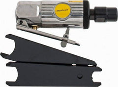 Value Collection - 1/4" Collet, Straight Handle, Air Straight Die Grinder - 25,000 RPM, Front Exhaust, 4 CFM, 0.3 hp, 90 psi, 1/4 NPT Inlet - USA Tool & Supply