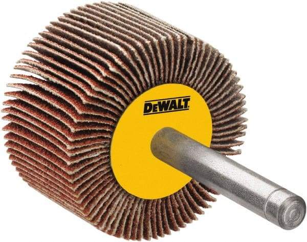 DeWALT - 4-1/2" Diam, 80 Grit Aluminum Oxide Unmounted Flap Wheel - 5/8-11 Thread, 1-1/8" Wide, Coated, Medium Grade, 13,300 Max RPM - USA Tool & Supply