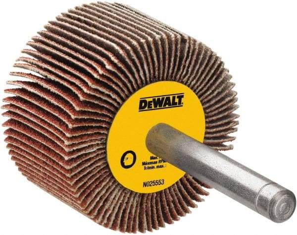 DeWALT - 6-1/2" Diam, 60 Grit Aluminum Oxide Unmounted Flap Wheel - 1" Hole, 2" Wide, Coated, Medium Grade, 5,800 Max RPM - USA Tool & Supply