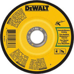 DeWALT - 24 Grit, 7" Wheel Diam, 1/4" Wheel Thickness, Type 27 Depressed Center Wheel - Silicon Carbide, 8,700 Max RPM, Compatible with Angle Grinder - USA Tool & Supply