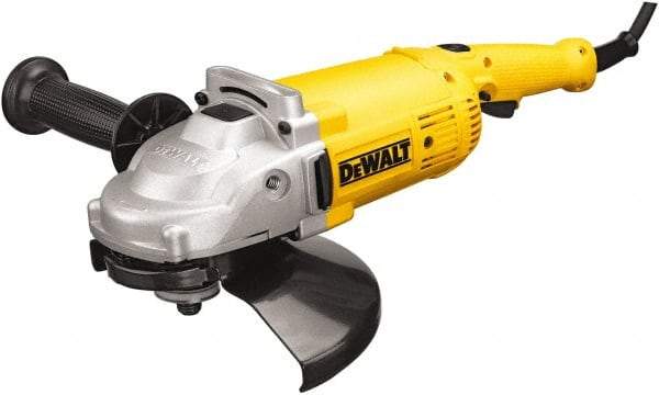 DeWALT - 9" Wheel Diam, 6,500 RPM, Corded Angle & Disc Grinder - 5/8-11 Spindle, 120 Volts - USA Tool & Supply