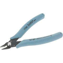 Xcelite - 5" OAL, 20 AWG Capacity, Flush Wire Cutter - Diagonal Head, Molded Plastic Handle - USA Tool & Supply