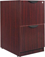 ALERA - 15-5/8" Wide x 28-1/2" High x 28-1/2" Deep, 2 Drawer Full Pedestal - Woodgrain Laminate, Mahogany - USA Tool & Supply