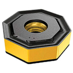 Iscar - ONMU080612 HL Grade IC908 Carbide Milling Insert - TiAlN Finish, 0.2362" Thick, 0.7953" Inscribed Circle, 1.2mm Corner Radius - USA Tool & Supply