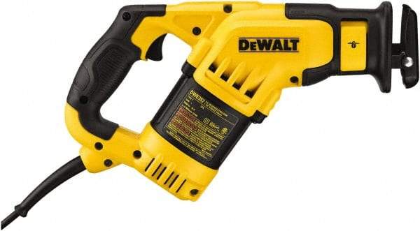 DeWALT - 2,800 Strokes per Minute, 1-1/8 Inch Stroke Length, Electric Reciprocating Saw - 120 Volts, 15 Amps - USA Tool & Supply