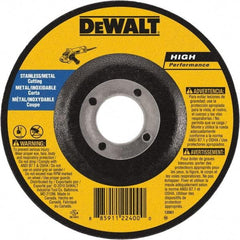 DeWALT - 6" 60 Grit Aluminum Oxide Cutoff Wheel - 0.045" Thick, 7/8" Arbor, 10,100 Max RPM, Use with Angle Grinders - USA Tool & Supply