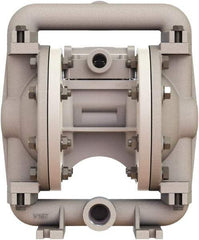 Versa-Matic - 1/2" NPT, Air Operated Diaphragm Pump - PTFE Diaphragm, Stainless Steel Housing - USA Tool & Supply