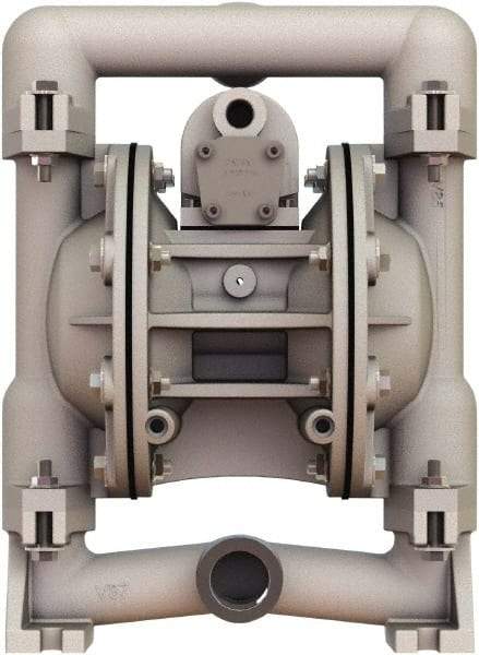 Versa-Matic - 1" NPT, Air Operated Diaphragm Pump - PTFE Diaphragm, Aluminum Housing - USA Tool & Supply