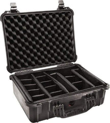 Pelican Products, Inc. - 15-49/64" Wide x 7-13/32" High, Clamshell Hard Case - Black, Polyethylene - USA Tool & Supply