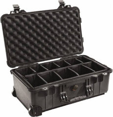 Pelican Products, Inc. - 13-13/16" Wide x 9" High, Clamshell Hard Case - Black, Polyethylene - USA Tool & Supply