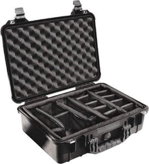 Pelican Products, Inc. - 14-1/16" Wide x 6-15/16" High, Clamshell Hard Case - Black, Polyethylene - USA Tool & Supply