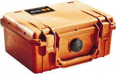 Pelican Products, Inc. - 7-51/64" Wide x 4-19/64" High, Clamshell Hard Case - Orange, Polyethylene - USA Tool & Supply