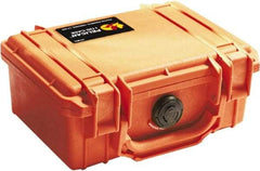 Pelican Products, Inc. - 6-49/64" Wide x 3-7/8" High, Clamshell Hard Case - Orange, Polyethylene - USA Tool & Supply