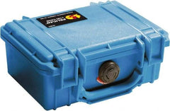 Pelican Products, Inc. - 6-49/64" Wide x 3-7/8" High, Clamshell Hard Case - Blue, Polyethylene - USA Tool & Supply
