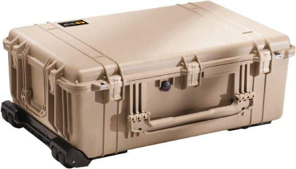 Pelican Products, Inc. - 20-15/32" Wide x 12-29/64" High, Clamshell Hard Case - Tan, Polyethylene - USA Tool & Supply