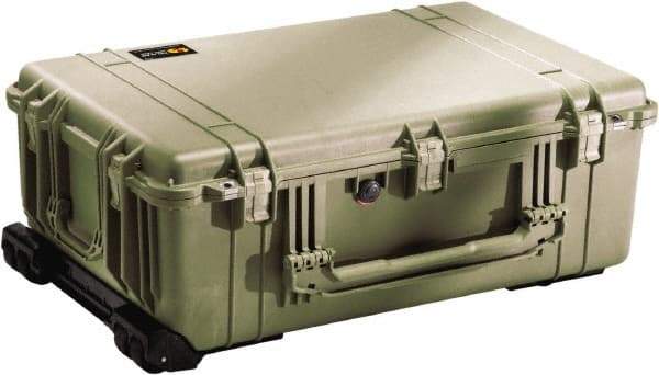 Pelican Products, Inc. - 20-15/32" Wide x 12-29/64" High, Clamshell Hard Case - Olive, Polyethylene - USA Tool & Supply