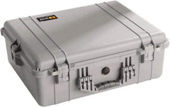 Pelican Products, Inc. - 19-23/64" Wide x 8-51/64" High, Clamshell Hard Case - Silver, Polyethylene - USA Tool & Supply