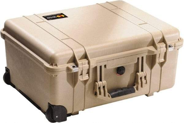 Pelican Products, Inc. - 17-59/64" Wide x 10-27/64" High, Clamshell Hard Case - Tan, Polyethylene - USA Tool & Supply