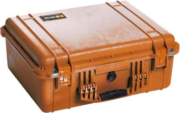 Pelican Products, Inc. - 17-13/64" Wide x 8-13/32" High, Clamshell Hard Case - Orange, Polyethylene - USA Tool & Supply