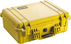 Pelican Products, Inc. - 15-49/64" Wide x 7-13/32" High, Clamshell Hard Case - Yellow, Polyethylene - USA Tool & Supply