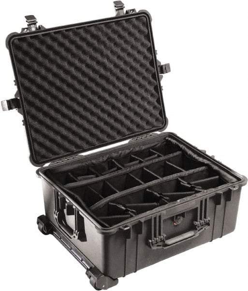 Pelican Products, Inc. - 19-11/16" Wide x 11-7/8" High, Clamshell Hard Case - Black, Polyethylene - USA Tool & Supply