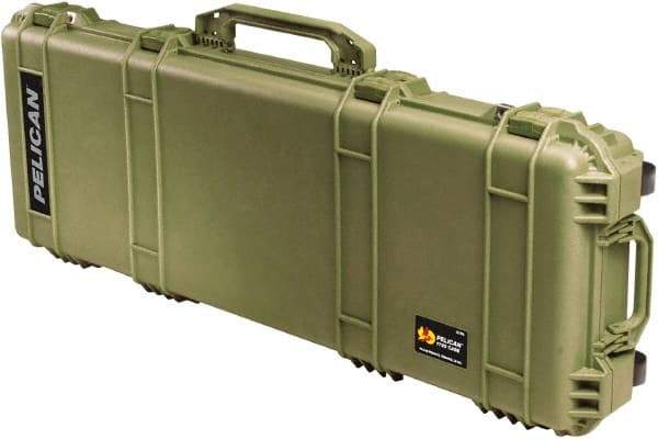 Pelican Products, Inc. - 16" Wide x 6-1/8" High, Long Gun Case - Olive, Polyethylene - USA Tool & Supply