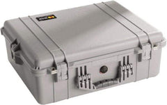 Pelican Products, Inc. - 19-23/64" Wide x 8-51/64" High, Clamshell Hard Case - Silver, Polyethylene - USA Tool & Supply