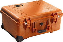 Pelican Products, Inc. - 17-59/64" Wide x 10-27/64" High, Clamshell Hard Case - Orange, Polyethylene - USA Tool & Supply