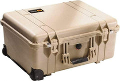 Pelican Products, Inc. - 17-59/64" Wide x 10-27/64" High, Clamshell Hard Case - Tan, Polyethylene - USA Tool & Supply