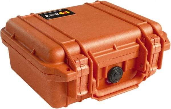 Pelican Products, Inc. - 9-11/16" Wide x 4-7/8" High, Clamshell Hard Case - Orange, Polyethylene - USA Tool & Supply