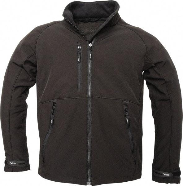 Viking - Size L Cold Weather Jacket - Black, Polyester, Zipper Closure, 43" Chest - USA Tool & Supply