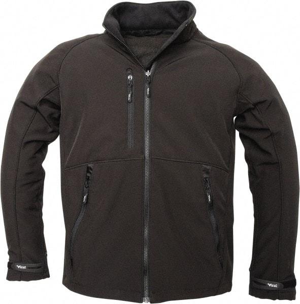 Viking - Size M Cold Weather Jacket - Black, Polyester, Zipper Closure, 40" Chest - USA Tool & Supply