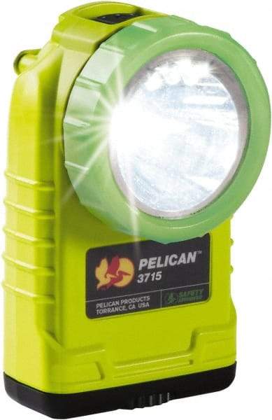 Pelican Products, Inc. - White LED Bulb, 233 Lumens, Right Angle Flashlight - Yellow Plastic Body, 4 AA Alkaline Batteries Not Included - USA Tool & Supply